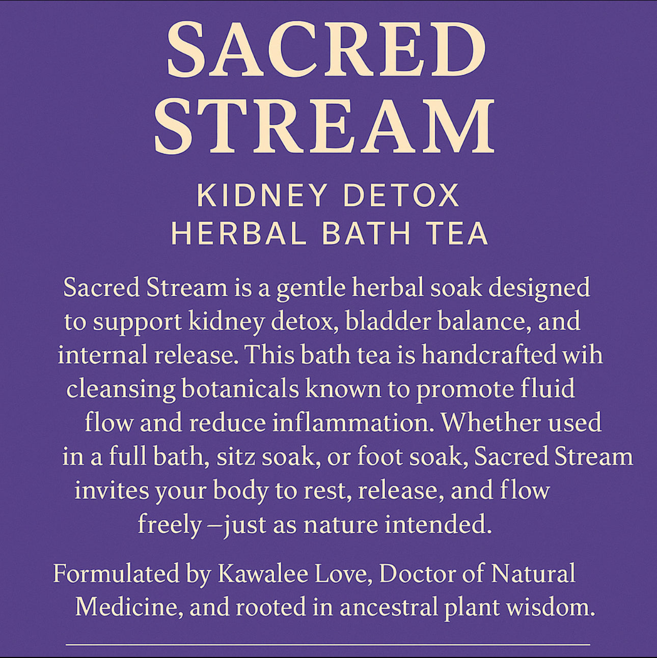 Sacred Flora Restore – Cancer Detox Herbal Bath Tea
