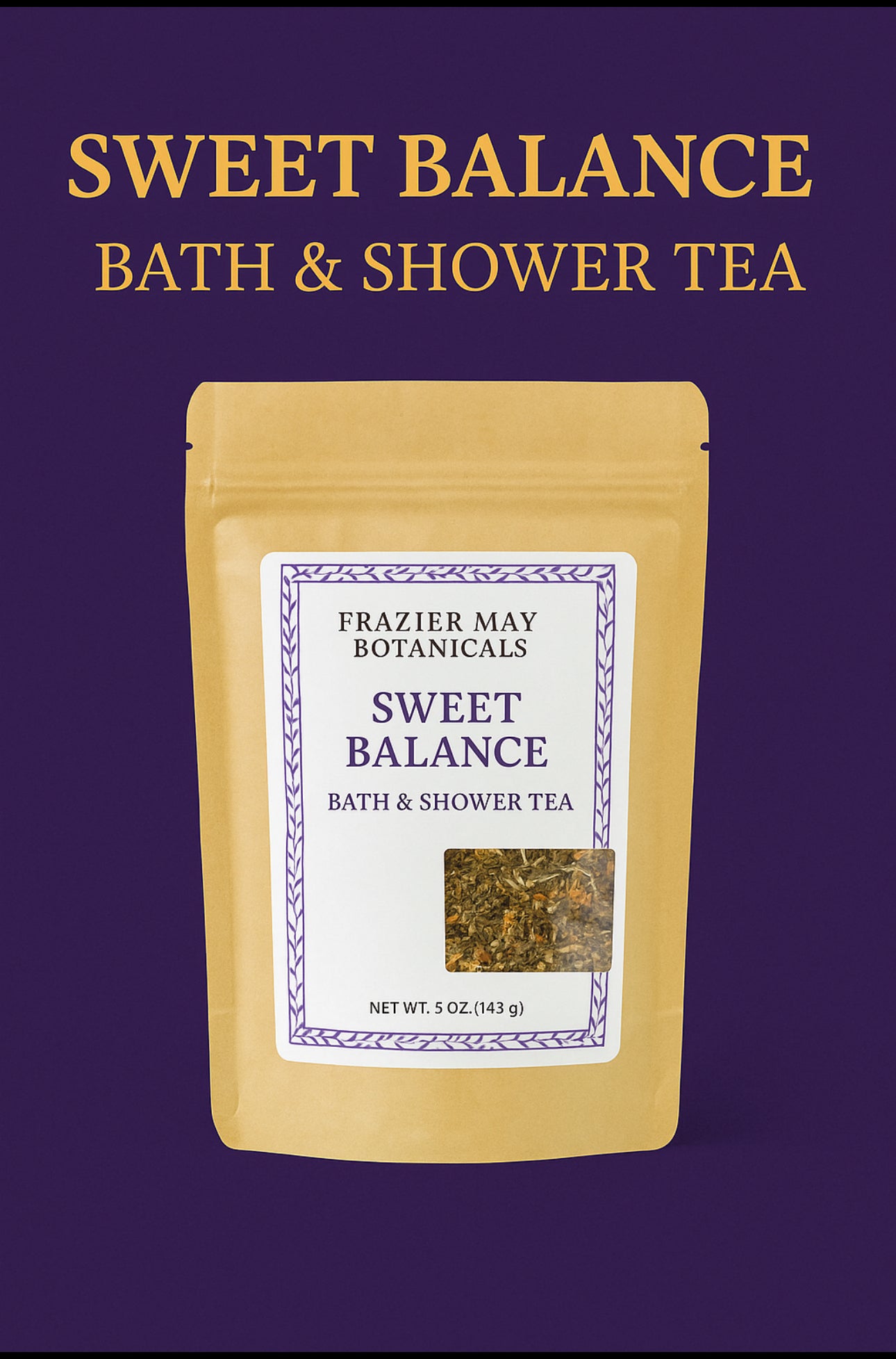 Sweet Balance – Herbal Bath & Shower Tea
By Frazier May Botanicals by Kawalee Love