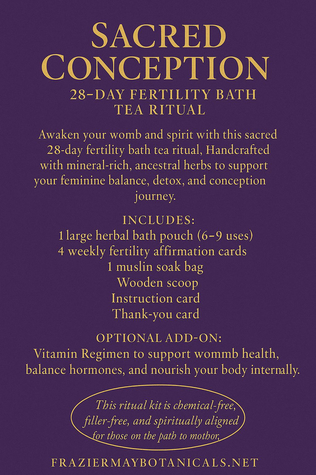 Sacred Conception: 28-Day Fertility Bath Tea Ritual