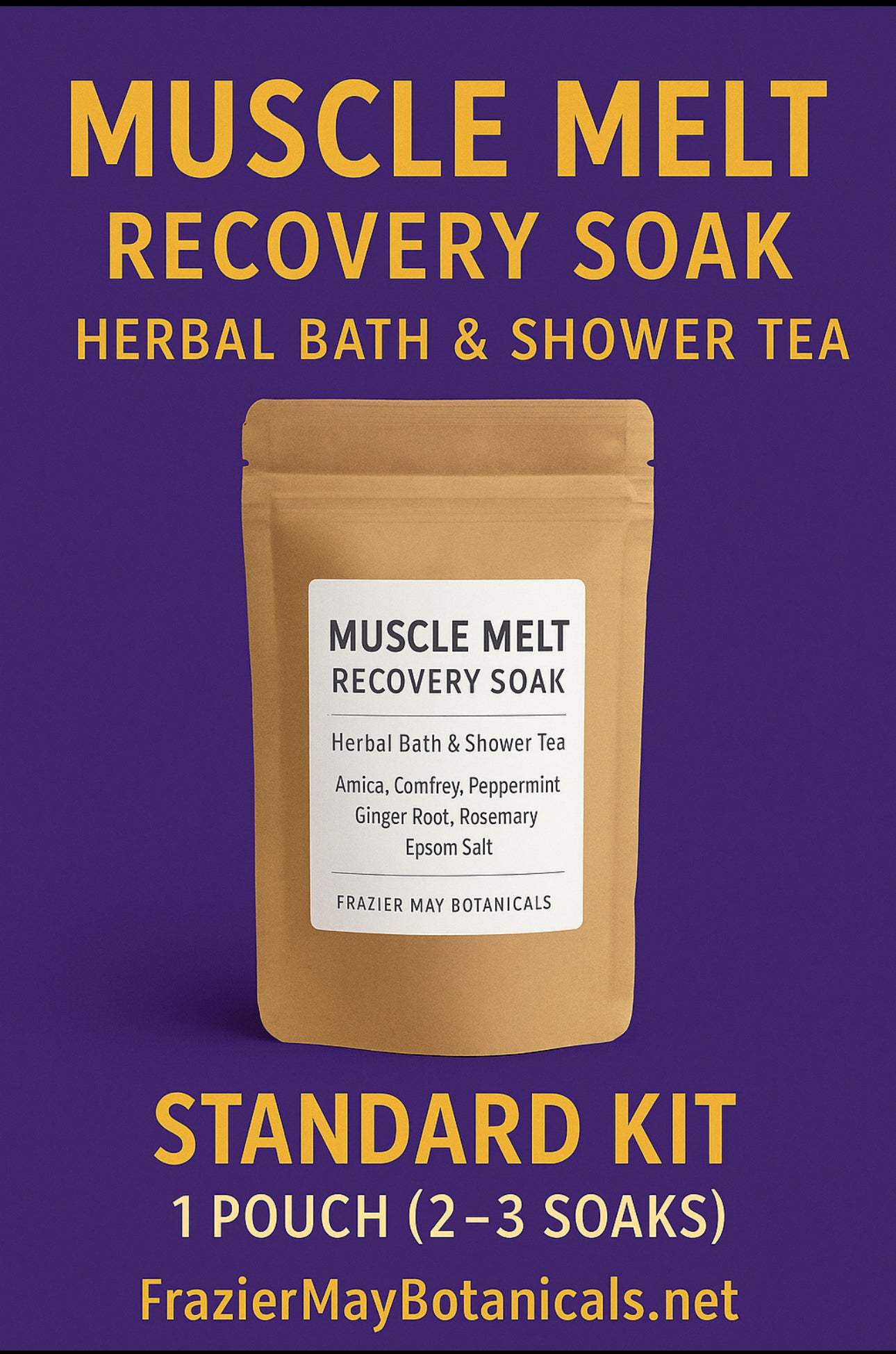 🌿 Product 

Muscle Melt Recovery Soak – Herbal Bath & Shower Tea