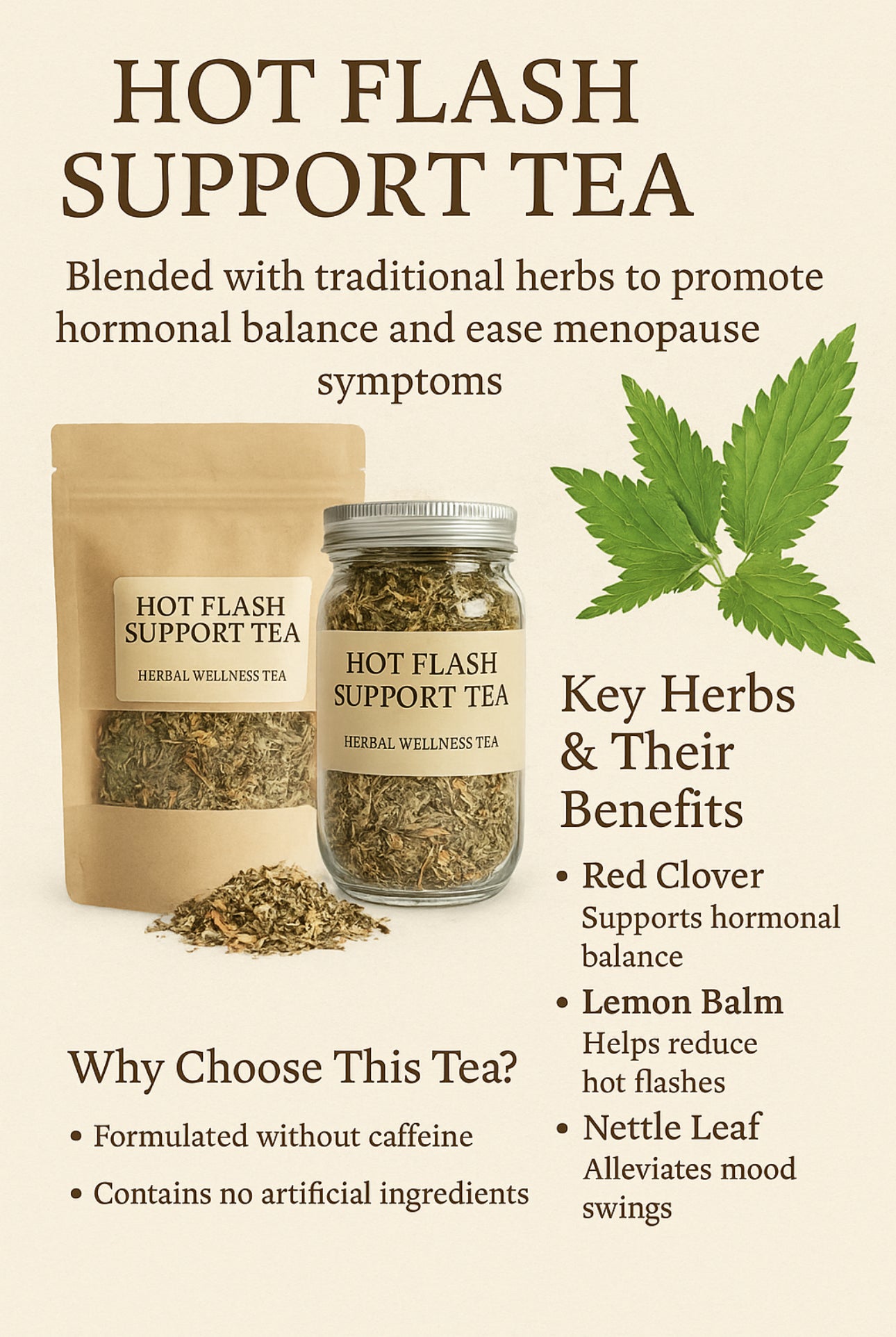 Hot Flashes Balance Herbal Wellness Tea – For Internal Use Only)