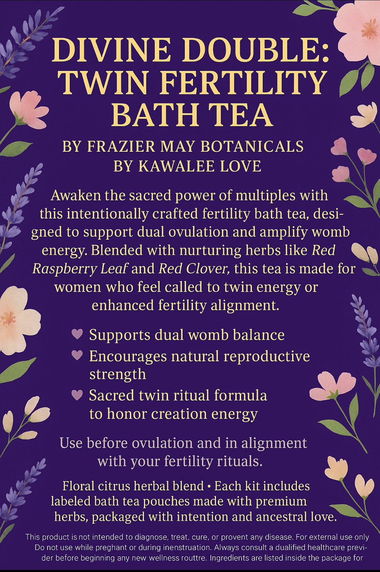 Divine Double: Twin Fertility Bath Tea
