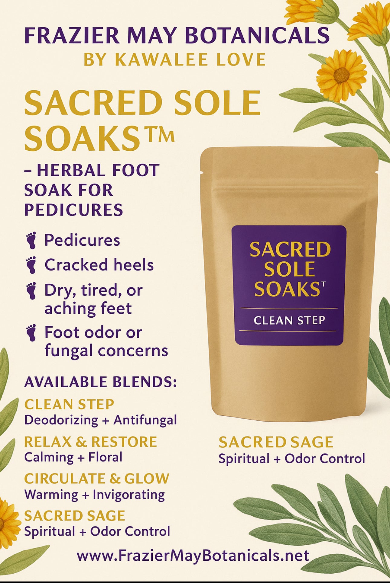 Sacred Sole Soaks™ – Herbal Foot Soak for Pedicures