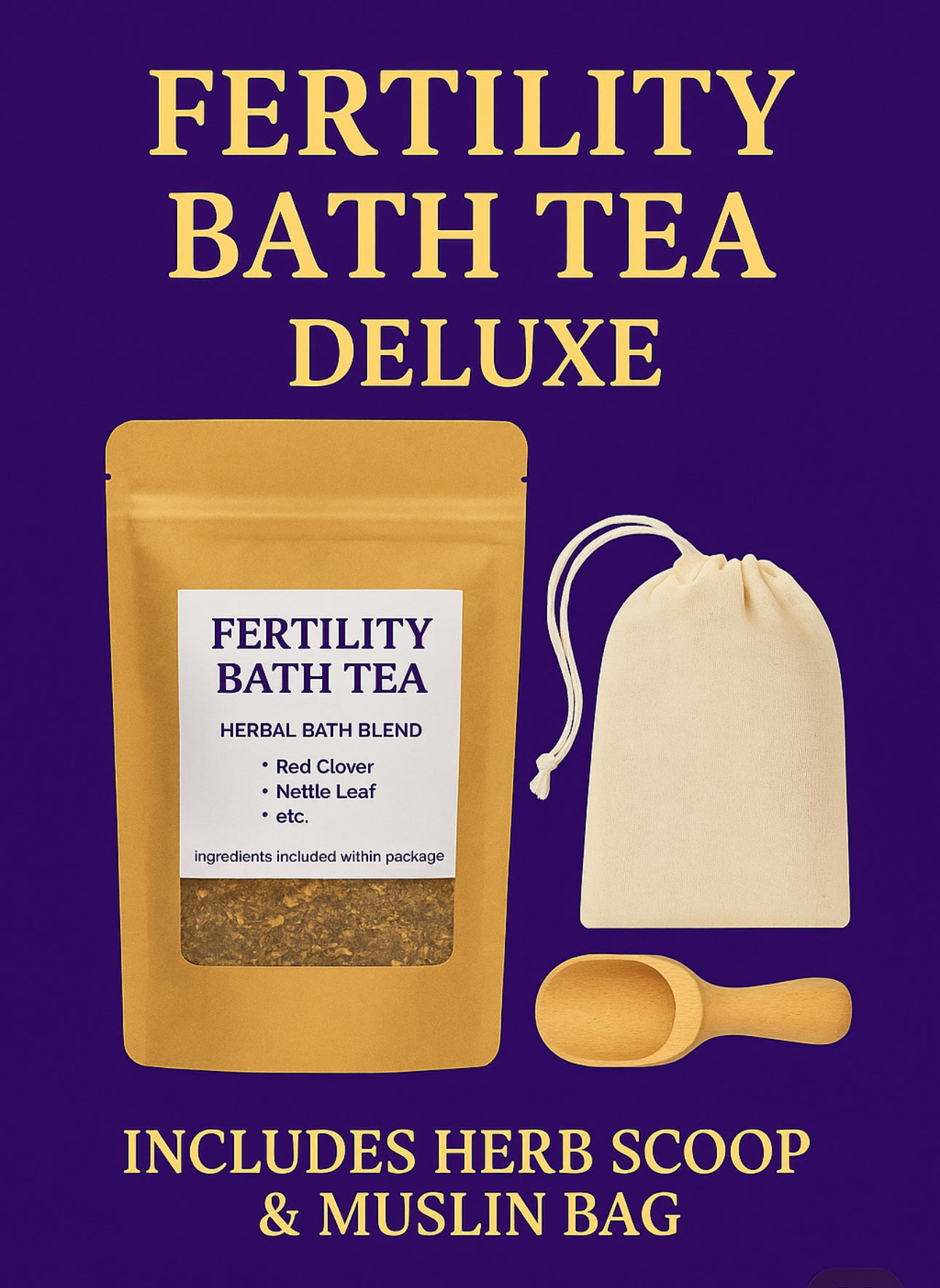 Sacred Conception: Fertility Bath Tea
By Frazier May Botanicals by Kawalee Love