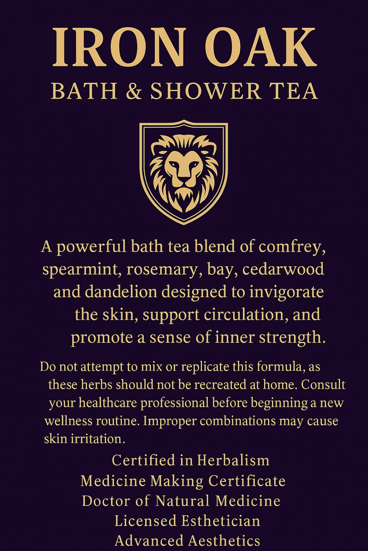 Iron Oak: Men’s Strength & Grounding Bath & Shower Tea