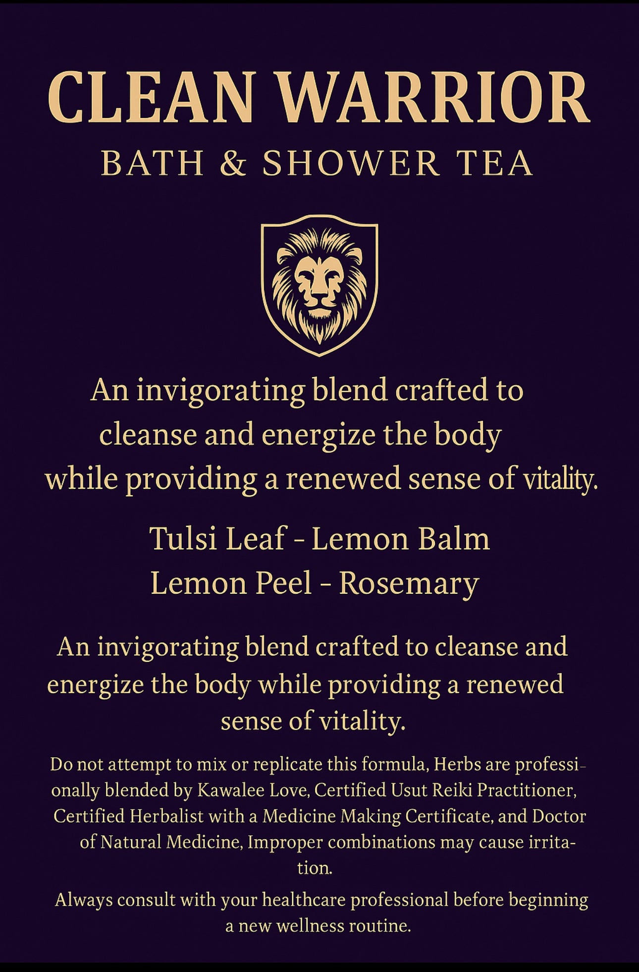 Clean Warrior: Men’s Bath & Shower Tea