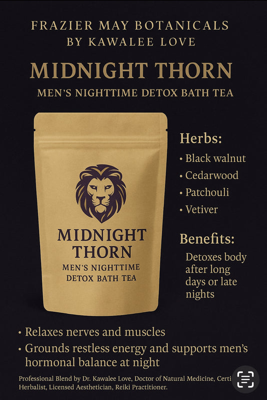 Midnight Thorn – Men’s Nighttime Detox Bath & Shower Tea