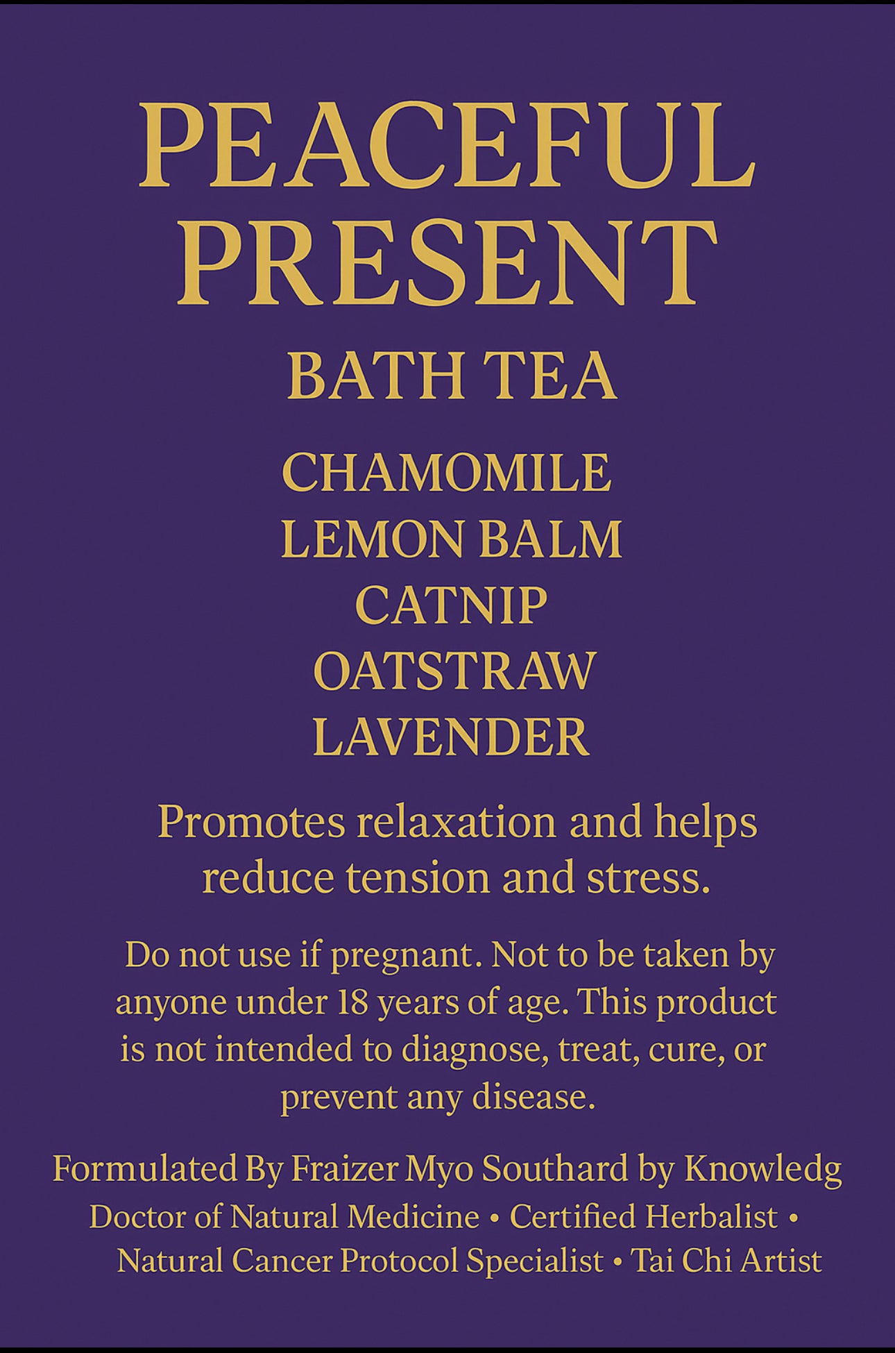 🌿 Peaceful Presence – Herbal Bath Tea for Anxiety & Panic Support by Frazier May Botanicals • Kawalee Love