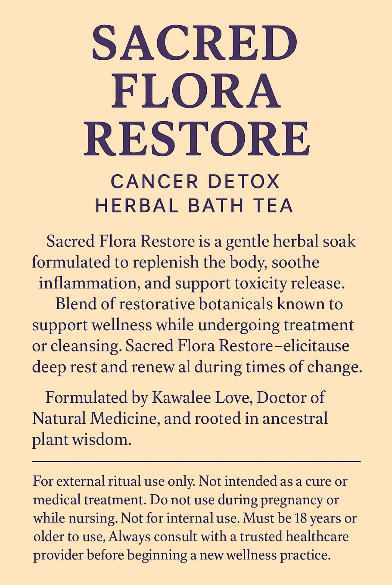 Sacred Stream – Kidney Detox Herbal Bath Tea