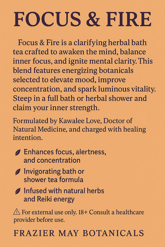 🔥 Focus & Fire – Women’s Herbal Bath & Shower Tea