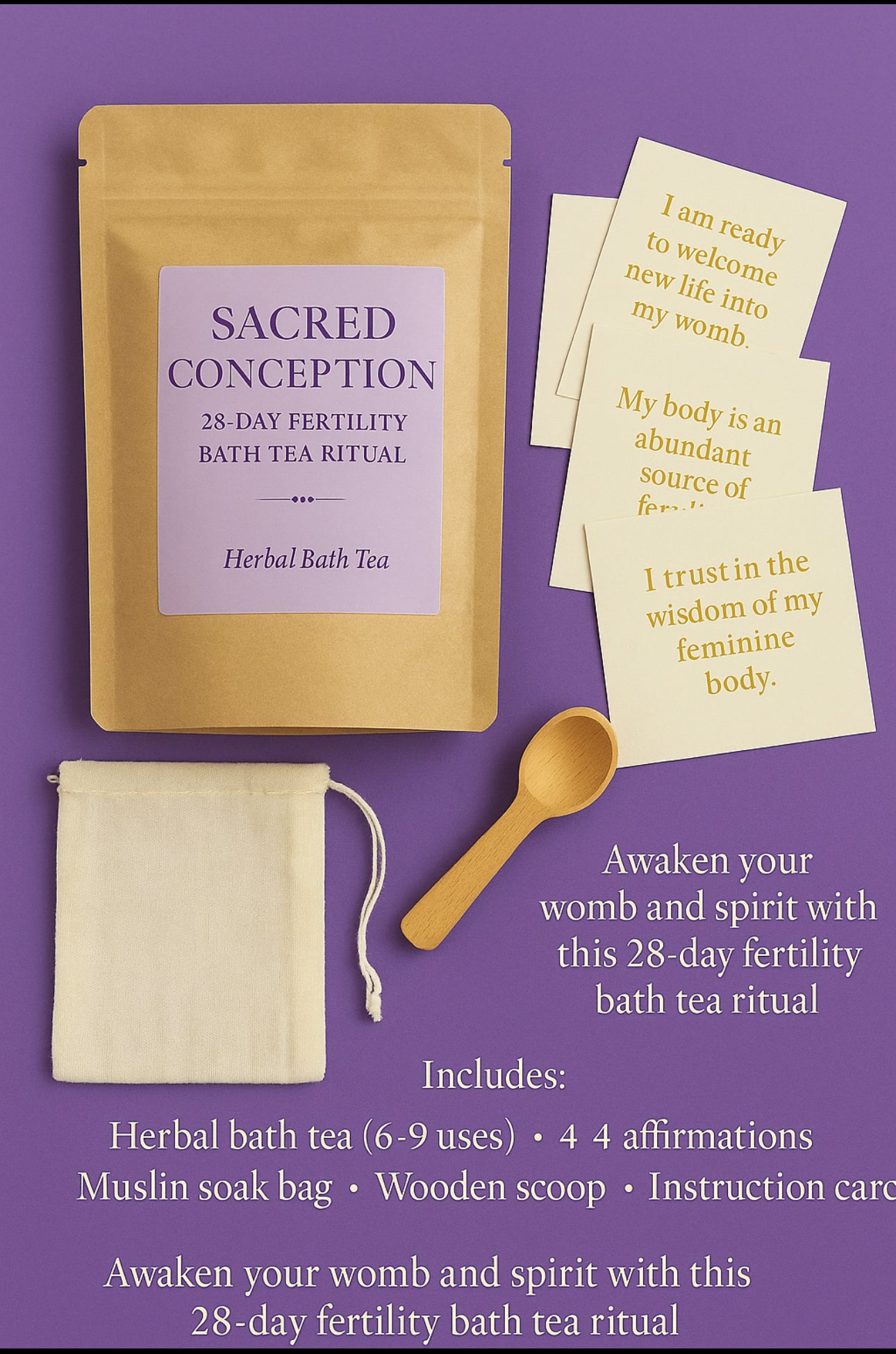 Sacred Conception: 28-Day Fertility Bath Tea Ritual